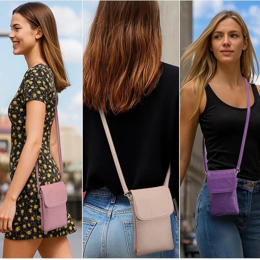 Cream Crossbody Bag. MINI CROSSBODY
PHONE BAG
NEW SOFT LEATHER
EXCELLENT COND - Picture 8 of 13
